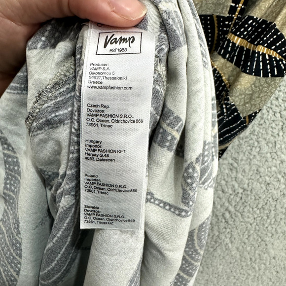 Vamp Boutique Shift Dress Women‎ Large Tropical Leaf Aloha Resort Vacation Boho - Picture 6 of 8